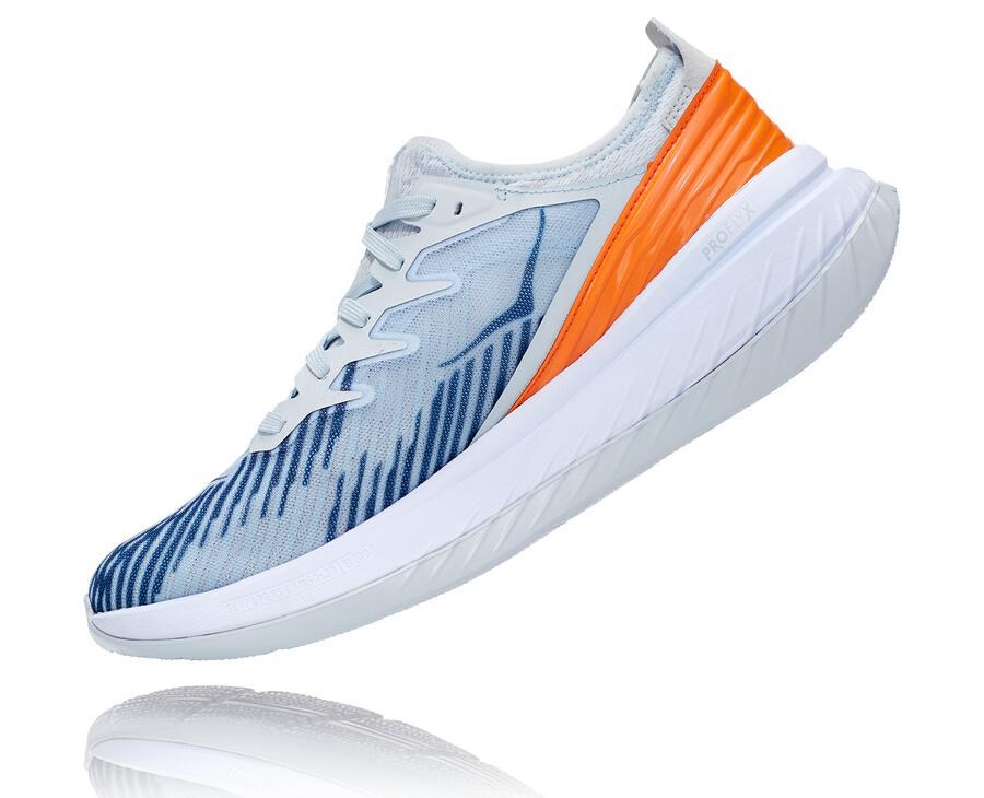 Hoka One One ランニングシューズ レディース 白/青 - カーボンX SPE - ZJ4893201